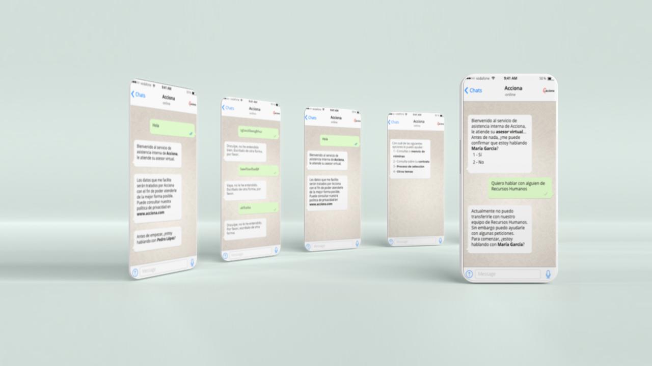 Acciona asistente virtual para recursos humanos en WhatsApp AI