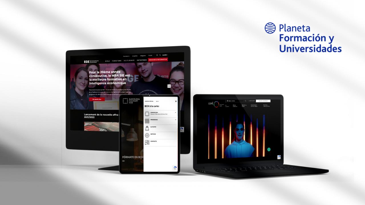 Sitebuilder para Planeta Formación y Universidades construido en Drupal por emergya