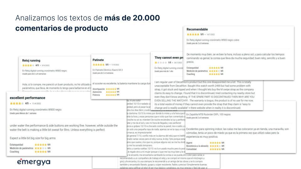 Speech & Text Analytics - Comentarios reales retailer