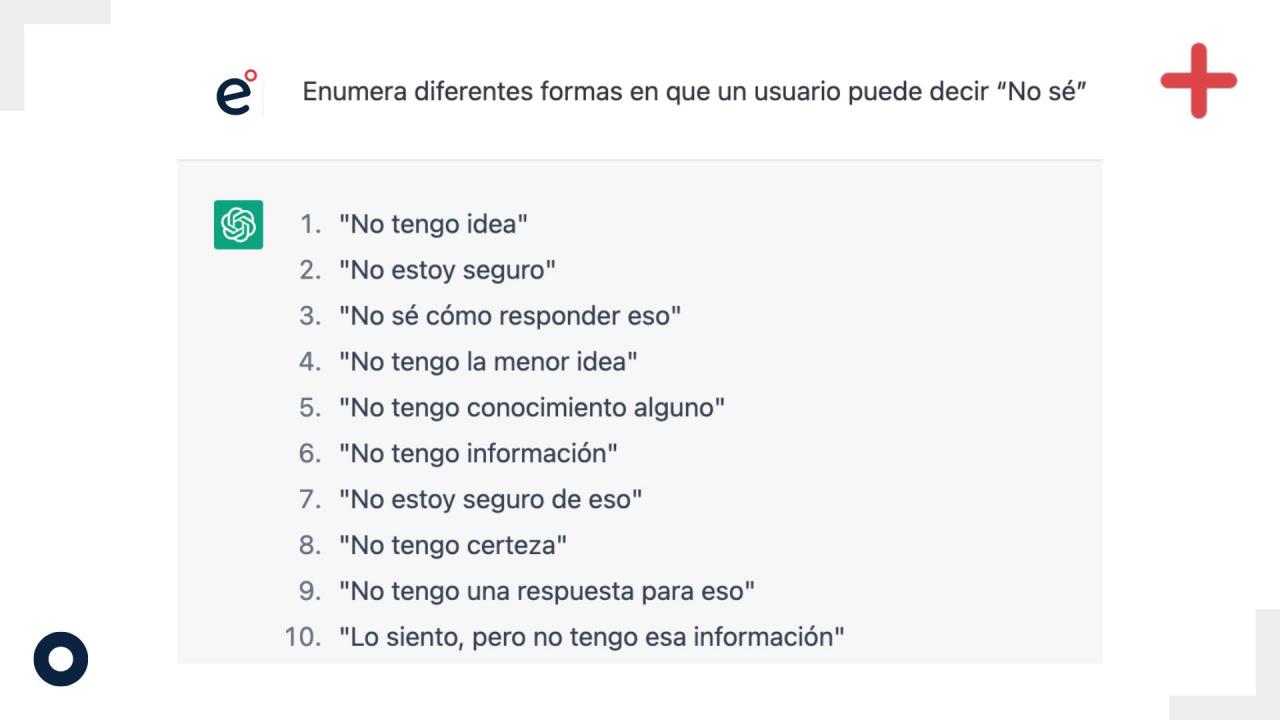 Chat GPT no es una solución para empresas-maneras de decir no sé